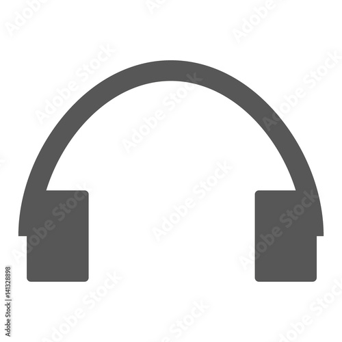 vector image icon with headphones