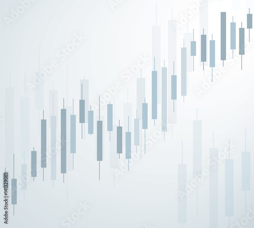 Candlestick stock exchange background vector