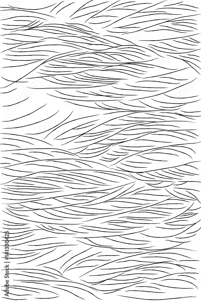 Abstract graphic line brush drawn style illustration background | Black and white color tone modern art