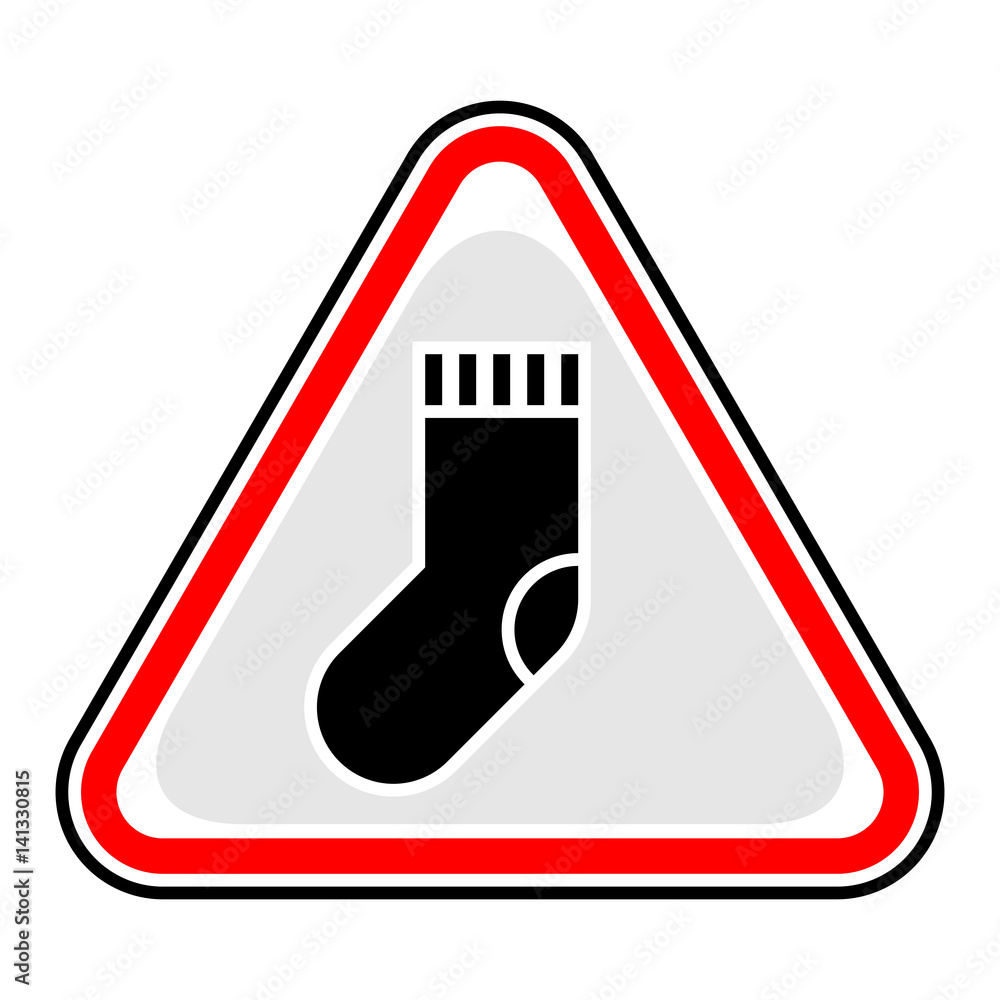 Christmas Stocking Sign Triangular Sticker