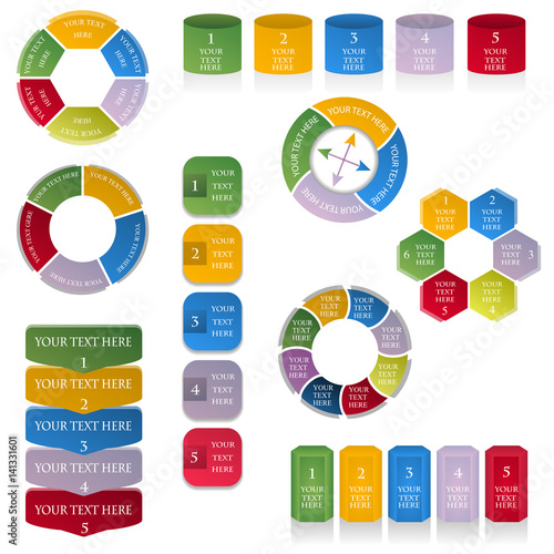 series of infographics elements