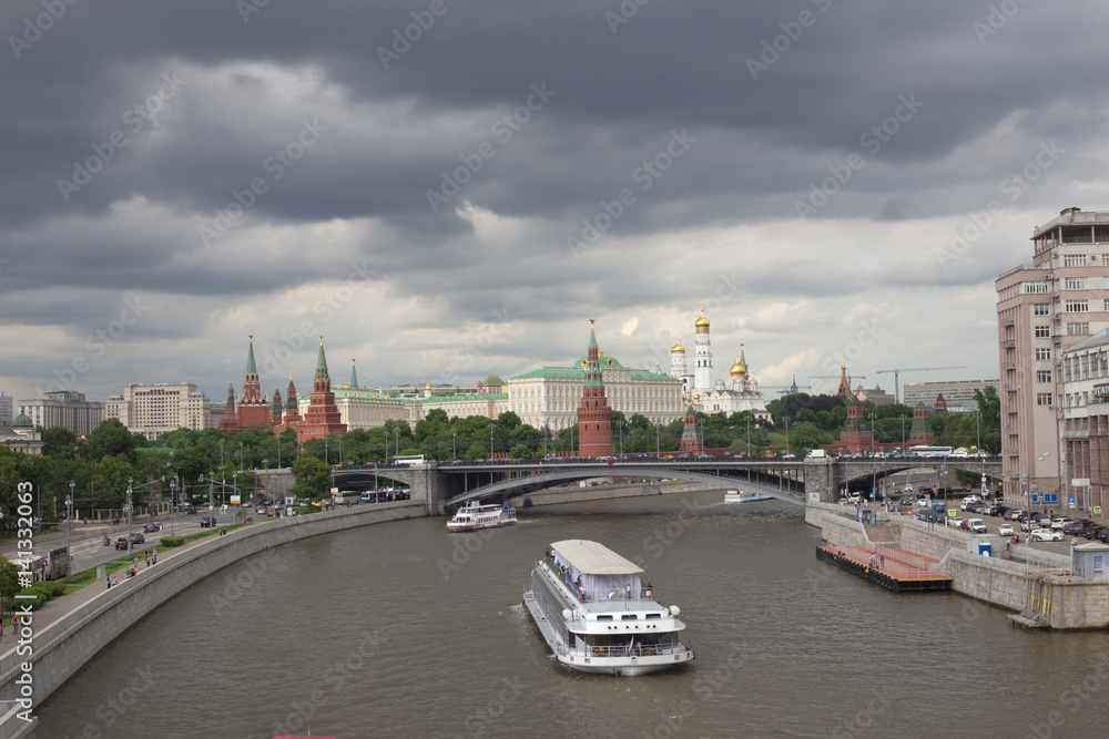 View of the city of Moscow before the rain View of the city of Moscow before the rain
