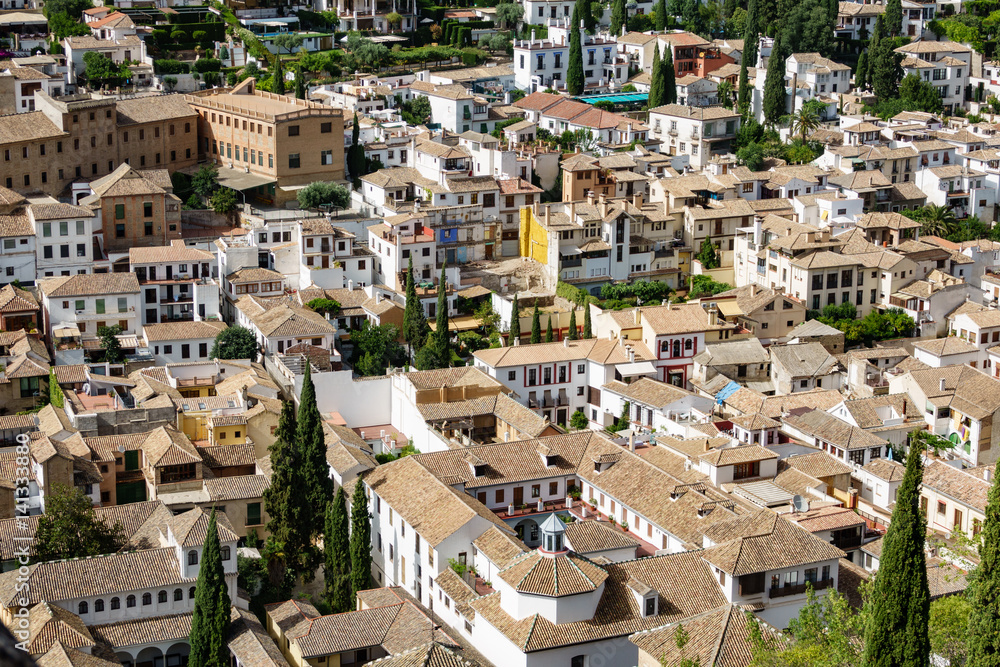 Top view of roofs in granada