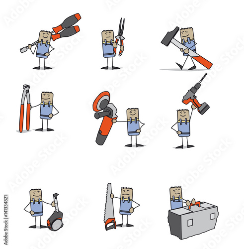 Personnages icônes - Outils et bricolage - Maintenance