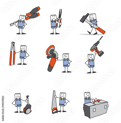 Personnages icônes - Outils et bricolage - Maintenance