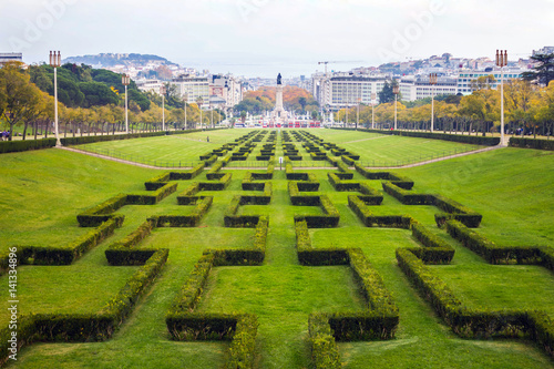 Eduardo VII park in Lisbon, Portugal photo