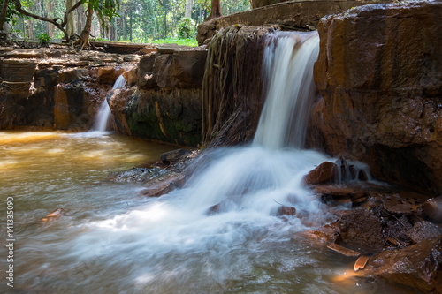 Beautiful nature of waterfall at Binh Phuoc province Viet Nam
