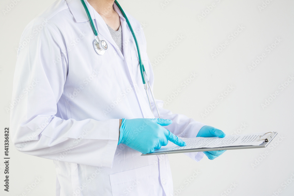 doctor taking notes. medical concept doctor taking notes. medical concept