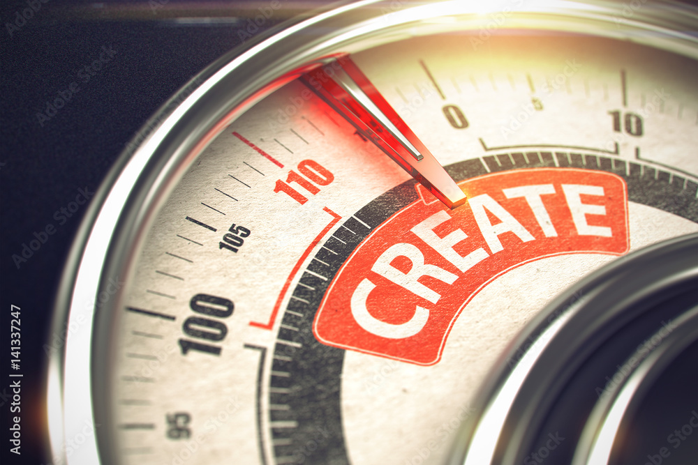 Create - Text on the Conceptual Dial with Red Needle. 3D. Create - Text on the Conceptual Dial with Red Needle. 3D.