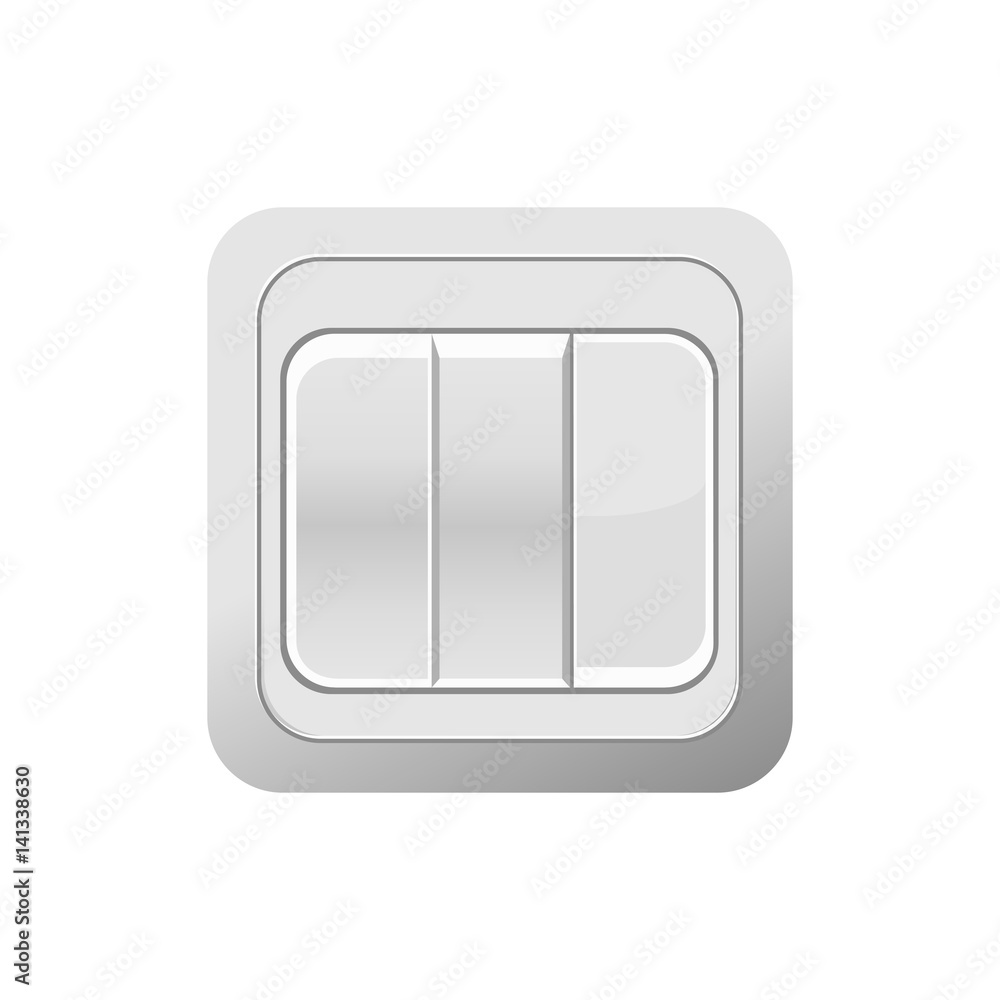 Illustration of realistic light switch on red background Illustration of realistic light switch on red background