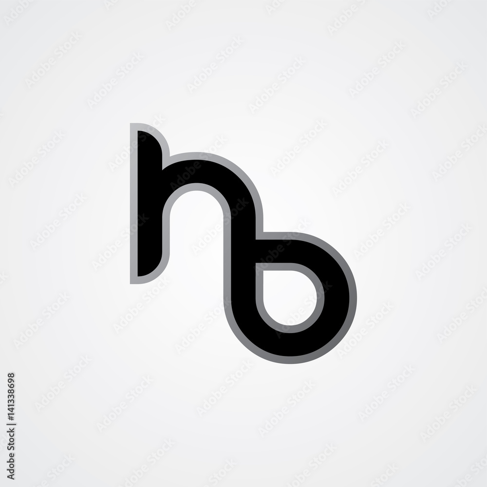 initial letter linked uppercase logo black red in white background initial letter linked uppercase logo black red in white background