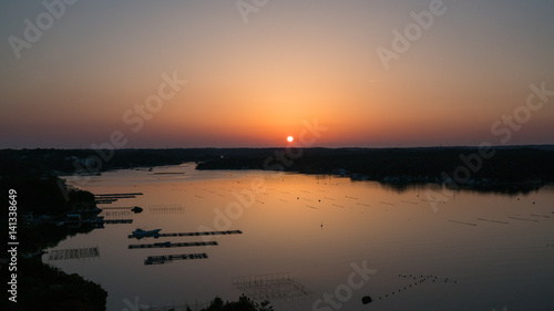 Ago bay in sunrise time,Iseshima area,mie prefecture,tourism of japan