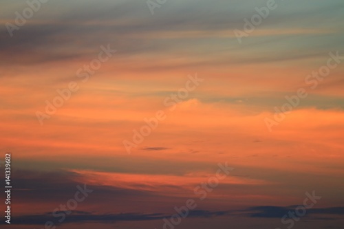 sunset beautiful colorful twilight in blue sky and cloud soft © pramot48