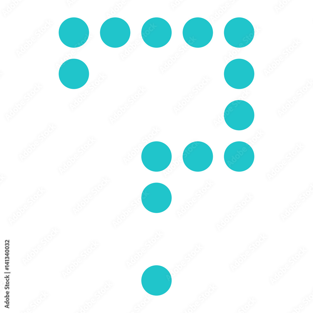 Digital question mark display board round dot Digital question mark display board round dot