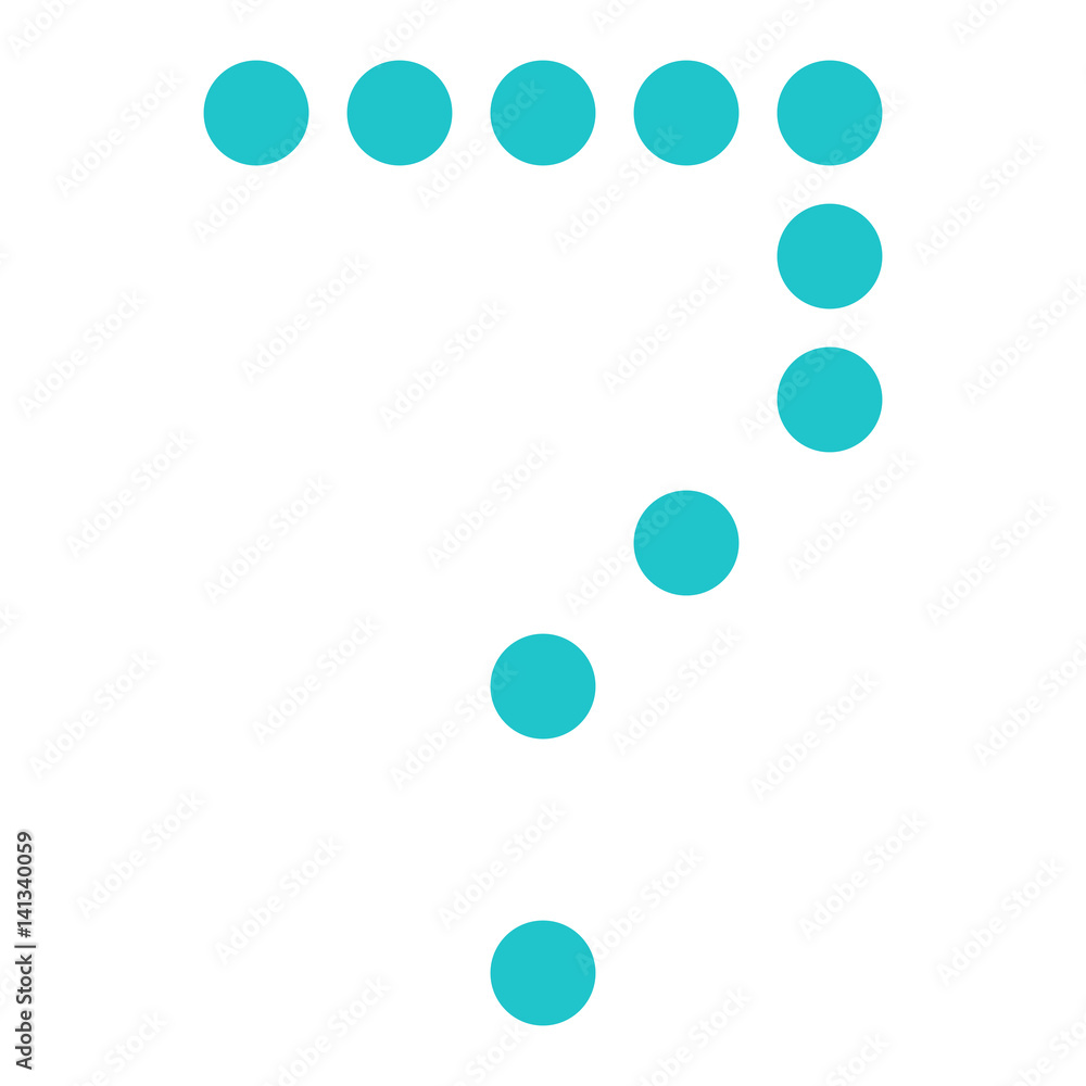 Digital question mark display board round dot Digital question mark display board round dot