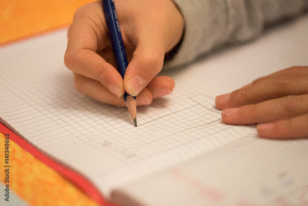 Naklejka premium Hands studying.