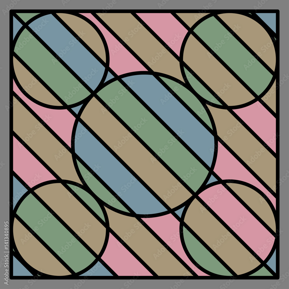 Fototapeta circle stripe and black line shape background