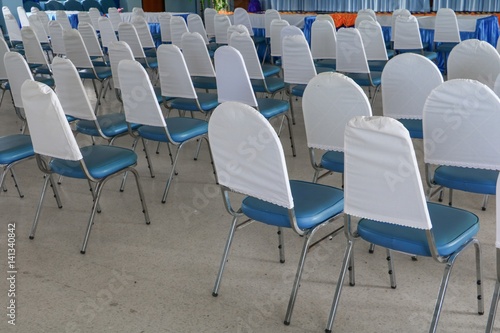 empty chairs in a meeting room:Select focus with shallow depth of field.
