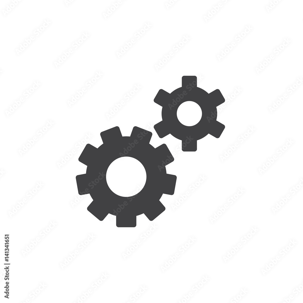 Gear, settings, preferences icon vector, filled flat sign, solid pictogram isolated on white. Symbol, logo illustration. Pixel perfect Gear, settings, preferences icon vector, filled flat sign, solid pictogram isolated on white. Symbol, logo illustration. Pixel perfect