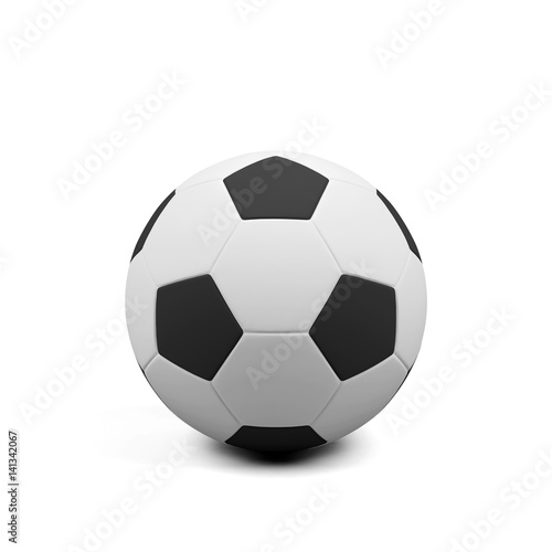 Soccer ball isolated on white. 3d image photo