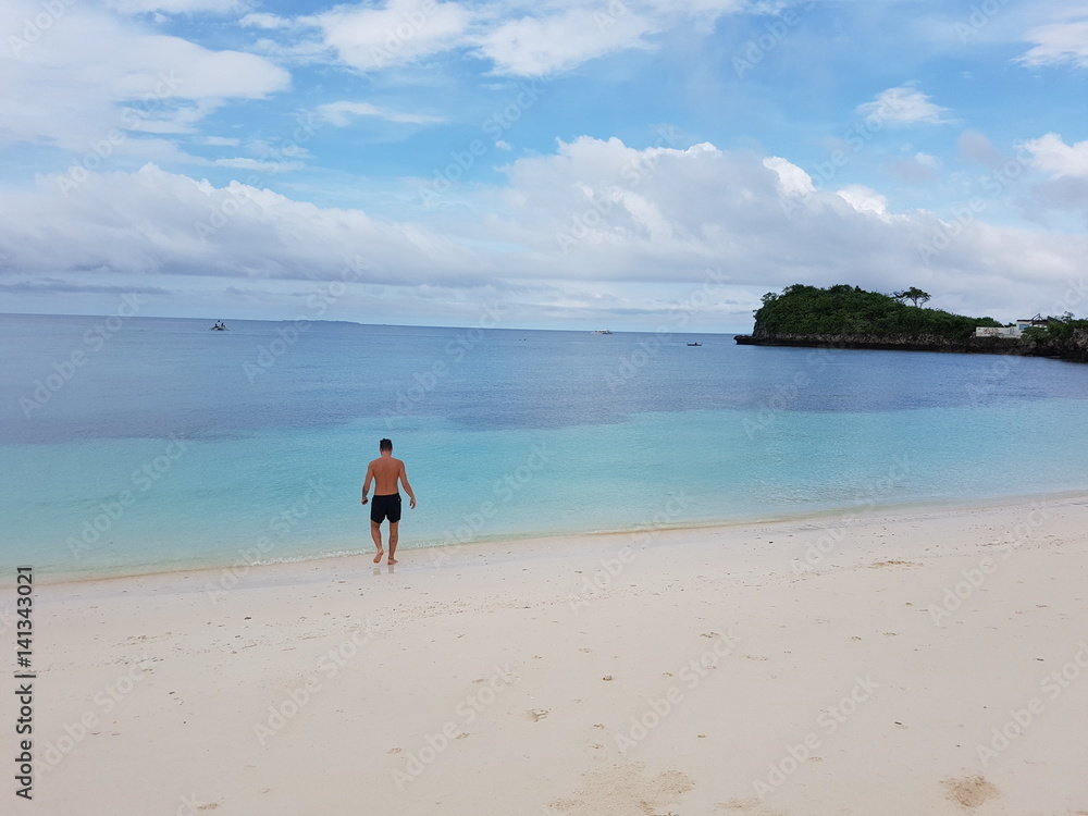 Going for some swimming in Malapasqua Island, Philippines