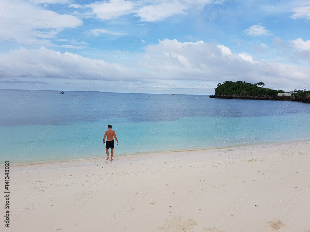 Going for some swimming in Malapasqua Island, Philippines Going for some swimming in Malapasqua Island, Philippines