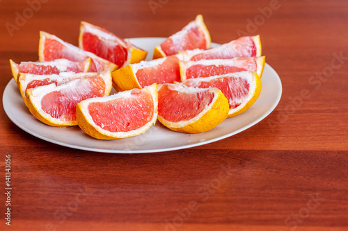 Two grapefruits slices
