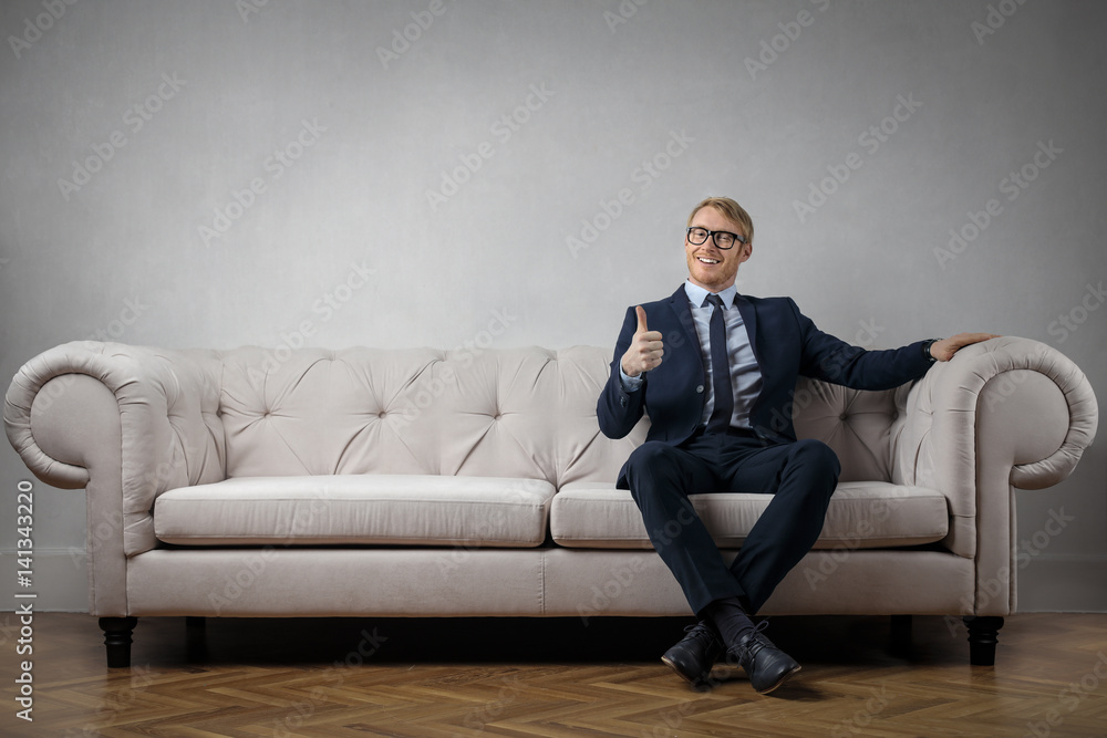 Smiling successful businessman Smiling successful businessman