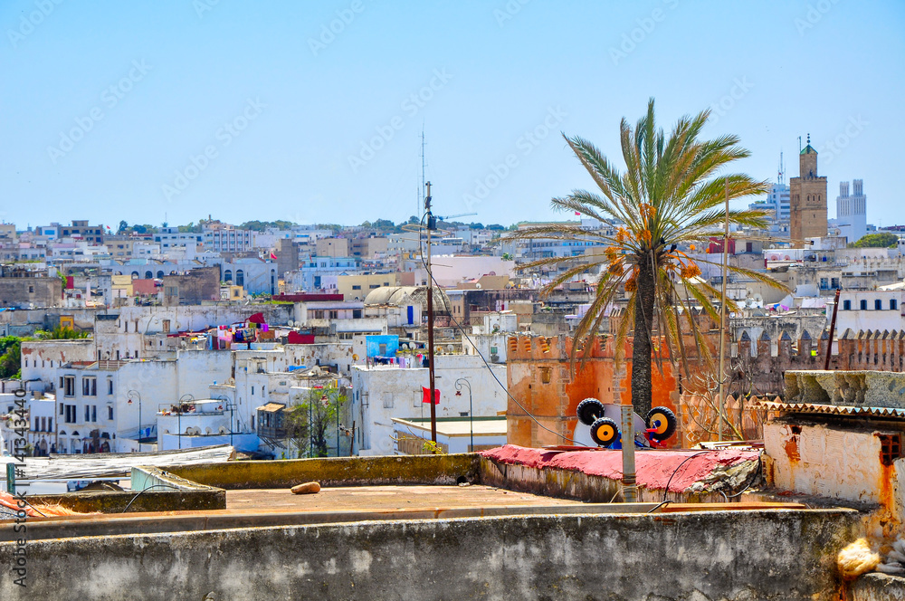 Φωτογραφία Panorama from a roof on an old part of the city of Rabat in Morocco