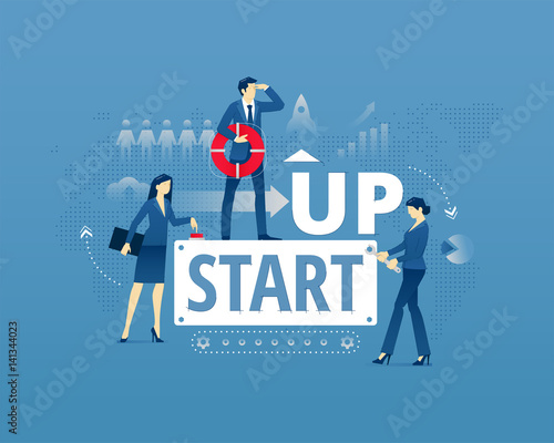 Business startup typographic poster