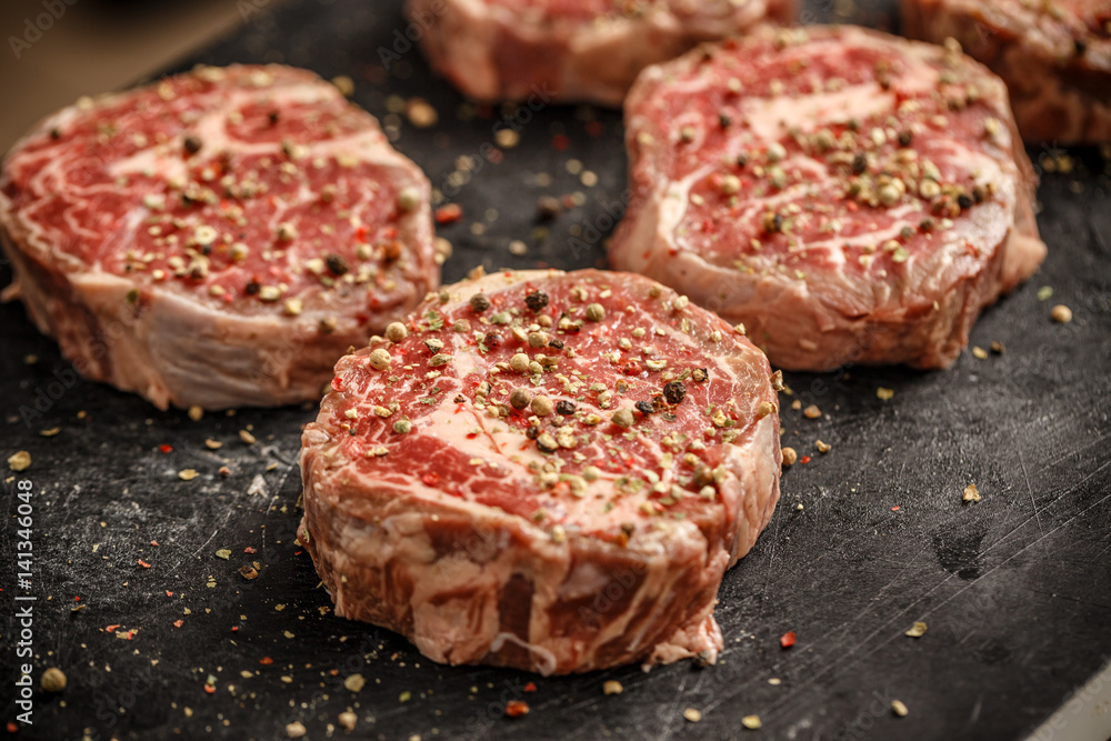 Raw meat steak Raw meat steak
