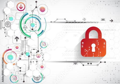 Protection background. Technology security, encode and decrypt, techno scheme