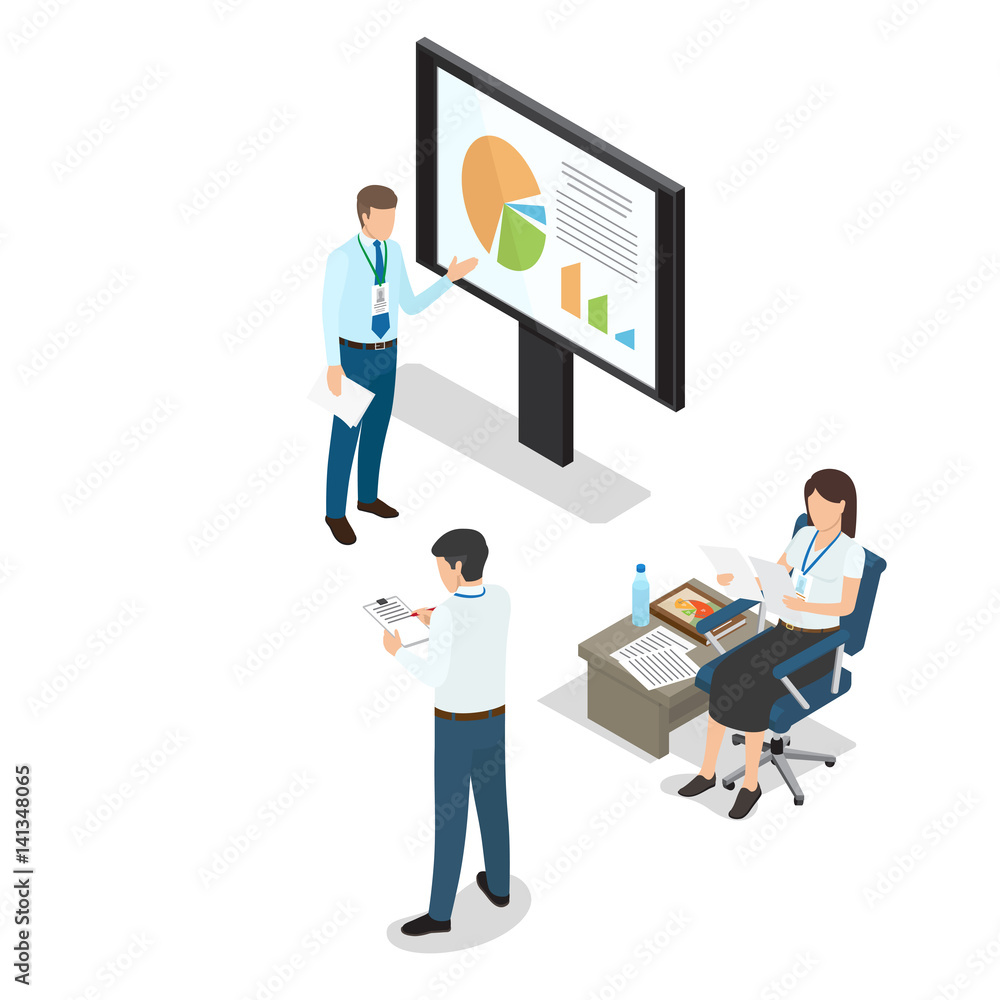 Cartoon Business People Daily Working Moments Cartoon Business People Daily Working Moments
