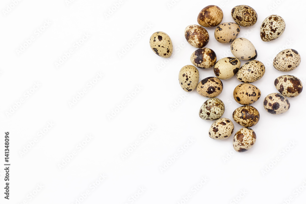 quail eggs on white background quail eggs on white background