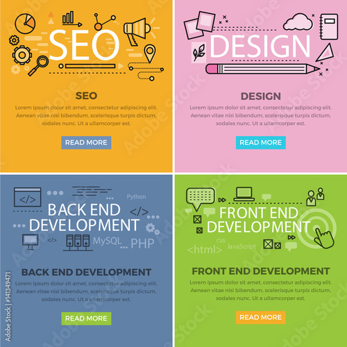Set of Internet Technology Vector Web Banners