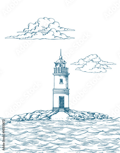 Tokarevskiy lighthouse in Vladivostok.
