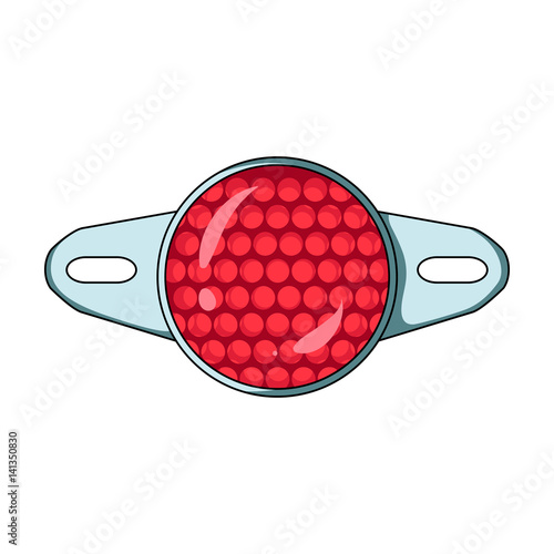Reflector for cyclists. Icon for better visibility on the road.Cyclist outfit single icon in cartoon style vector symbol stock illustration.
