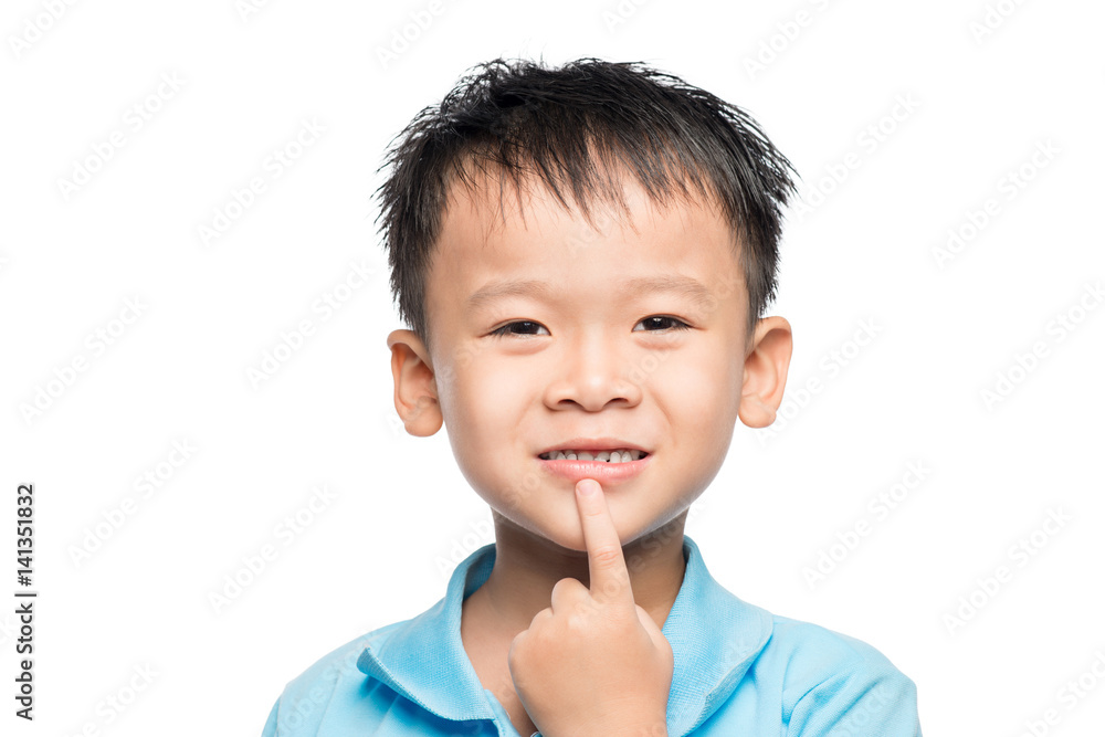 Lost milk tooth boy, Close up view. Lost milk tooth boy, Close up view.