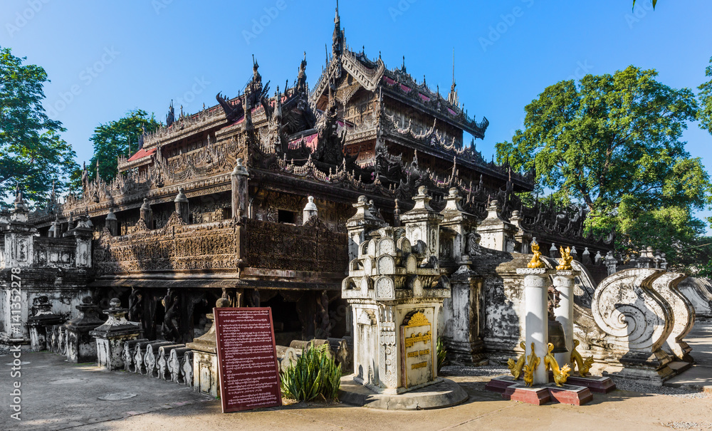 Shwenandaw Monastery Mandalay city Myanmar (Burma)