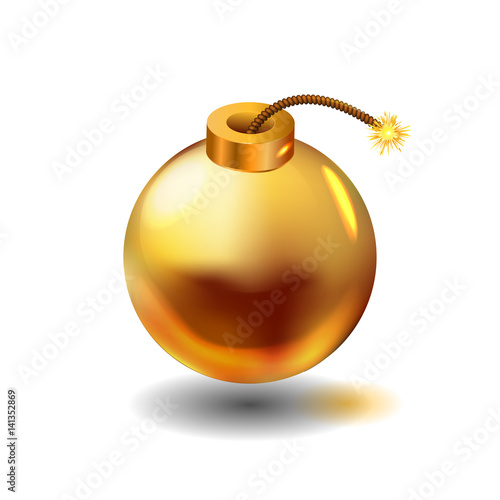 Gold bomb illustration