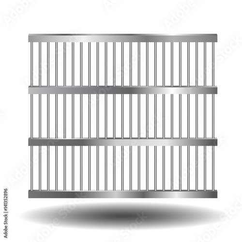Prison bars of steel