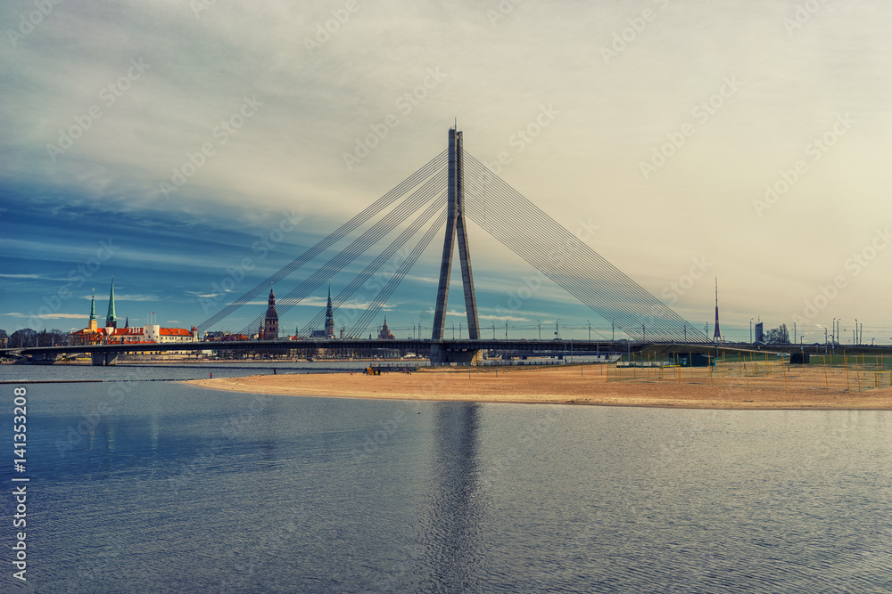 Obraz premium The capital of Latvia Riga in the spring