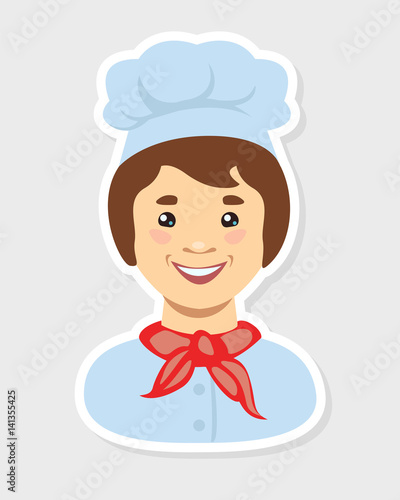 Cook icon. Vector chef avatar