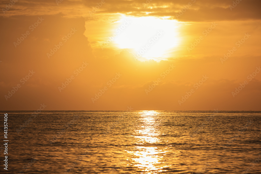 landscape of beautiful cloudy sky and sea at dawn (can use as background)