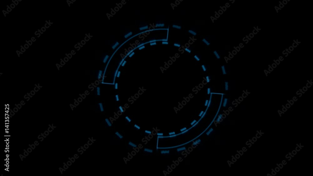 HUD Arrow Interface Data Loader Blue Glow Circular Round HUD Arrow Interface Data Loader Blue Glow Circular Round
