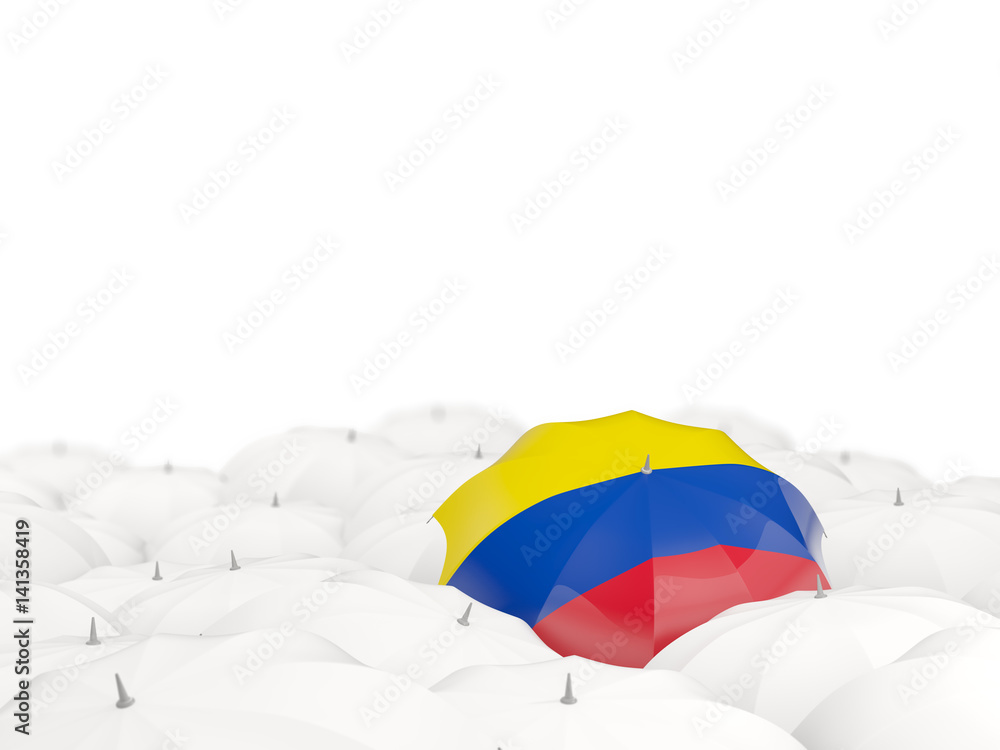 Umbrella with flag of colombia