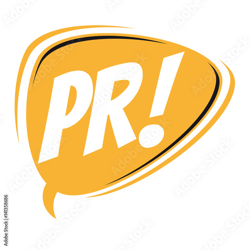 pr retro speech balloon