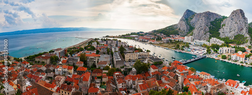 panoramic landscape of the town Omis