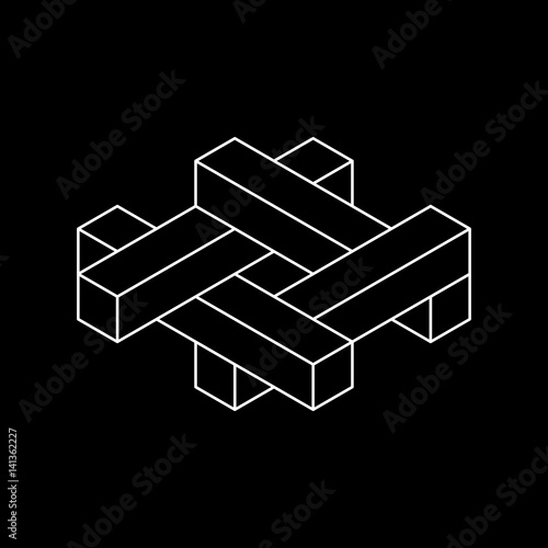 Impossible object. Isolated...