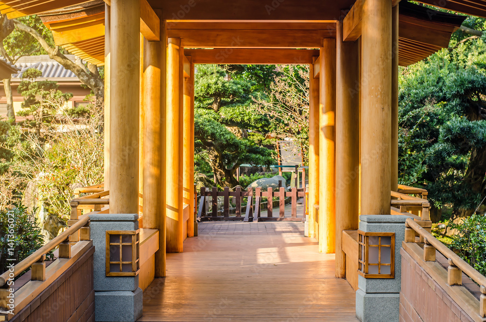 The oriental gold pavilion of absolute perfection in Nan Lian Garden, Chi Lin Nunnery, Hong Kong..